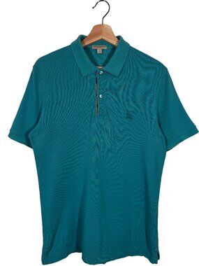 Burberry Brit 100% Cotton Nova Check Lined Short Sleeve Polo Shirt mens size M